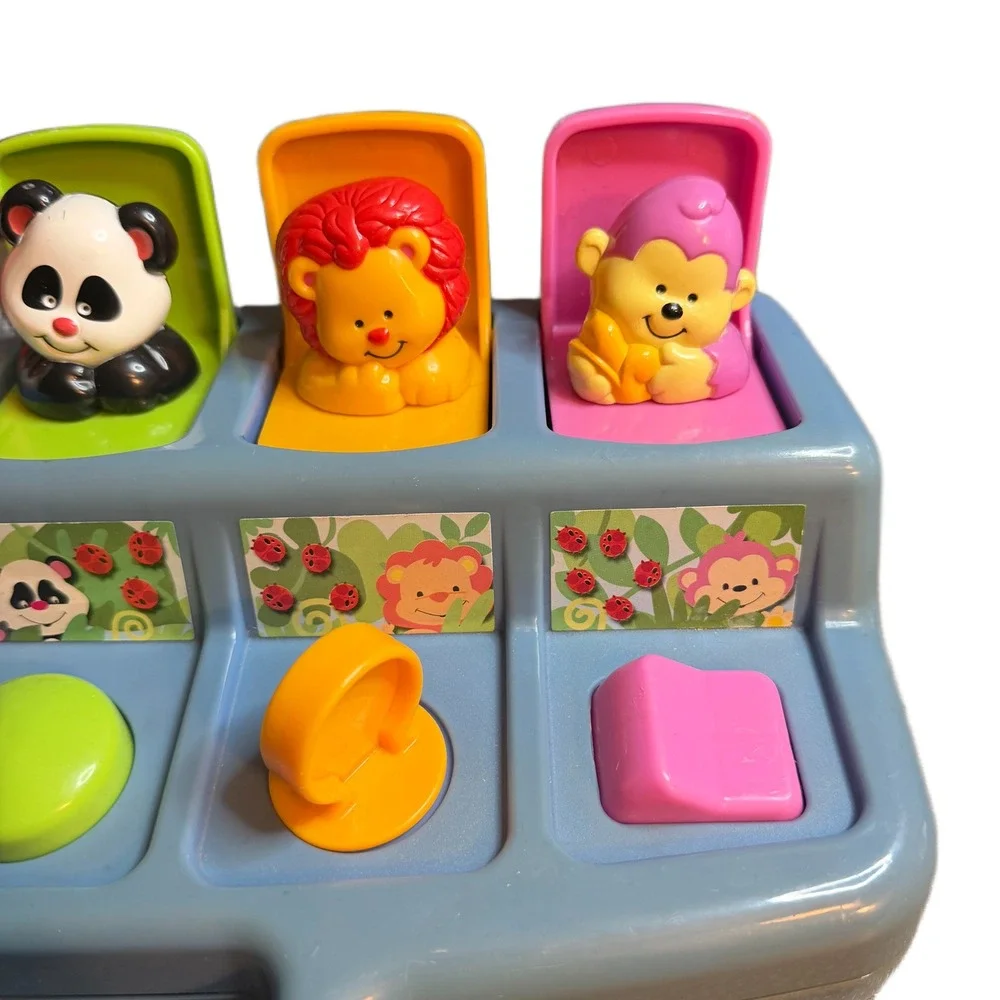 Playskool Busy Poppin Pals Animal Pop Up Toy Blue Developmental Toddler Toy